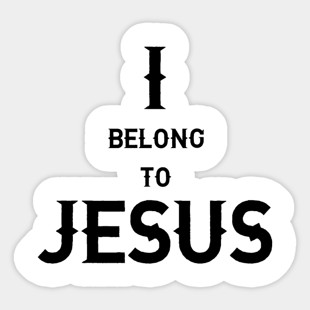 I Belong To Jesus Sticker by Bazzar Designs